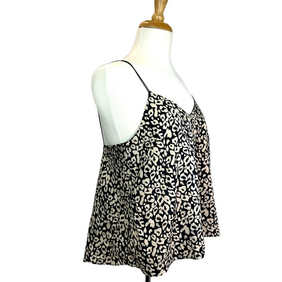 MOD REF The Leopard Top Camisole Black and Tan V-Neck Low Back Sz S, M NWT - Picture 1 of 12